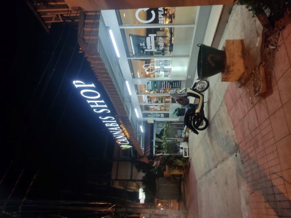 Interior of a cannabis shop in Thailand